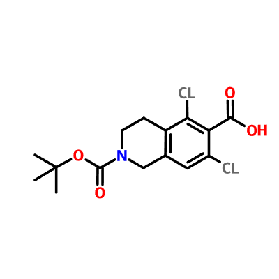 CAS 851784-82-2|2-(tèt-butoksikarbonil)-5,7-dikloro-1,2,3,4-tetrahydroisoquinoline-6-asid karboksilik