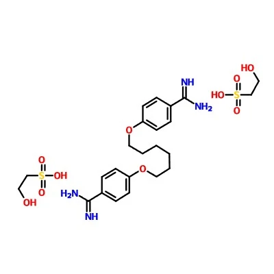 CAS:659-40-5|4,4'-(Hexane-1,6-diylbis(oxy))dibenzimidamid Bis(2-hydroxyethanesulfonate)
