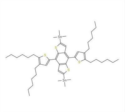 CAS:1402460-16-5丨(4,8-bis(4,5-dihexylthiophen-2-yl)benzo[1,2-b:4,{{9} }b']ditiofèn-2,6-diyl)bis(trimetilstanan)
